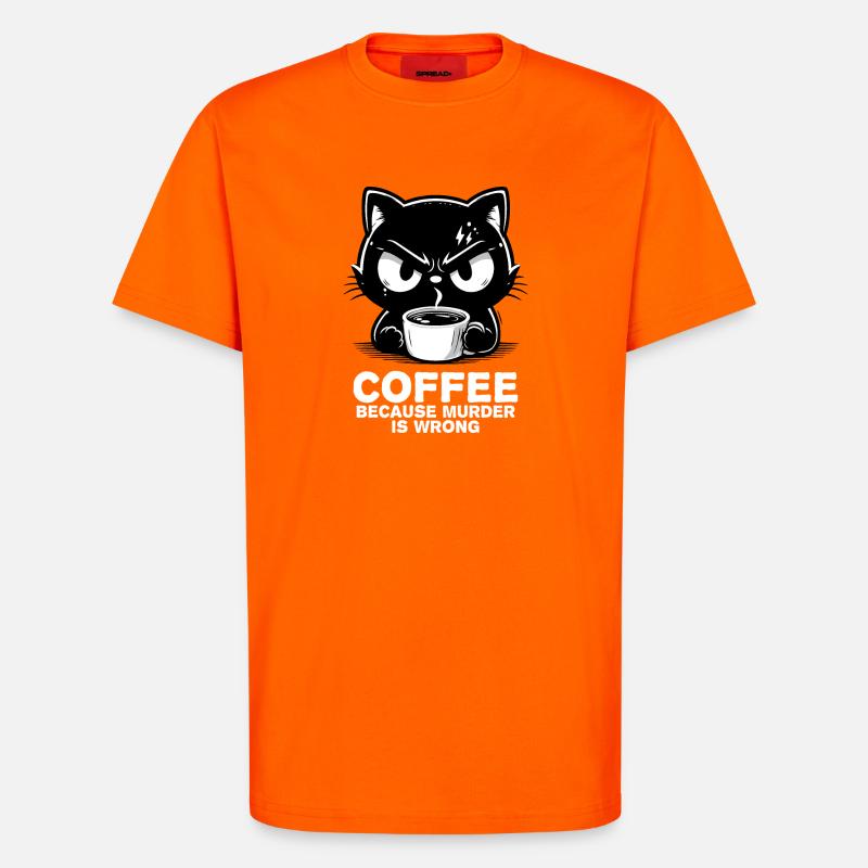 Murder is wrong (dark) - T-Shirt - made by SPREAD - SUNSET ORANGE