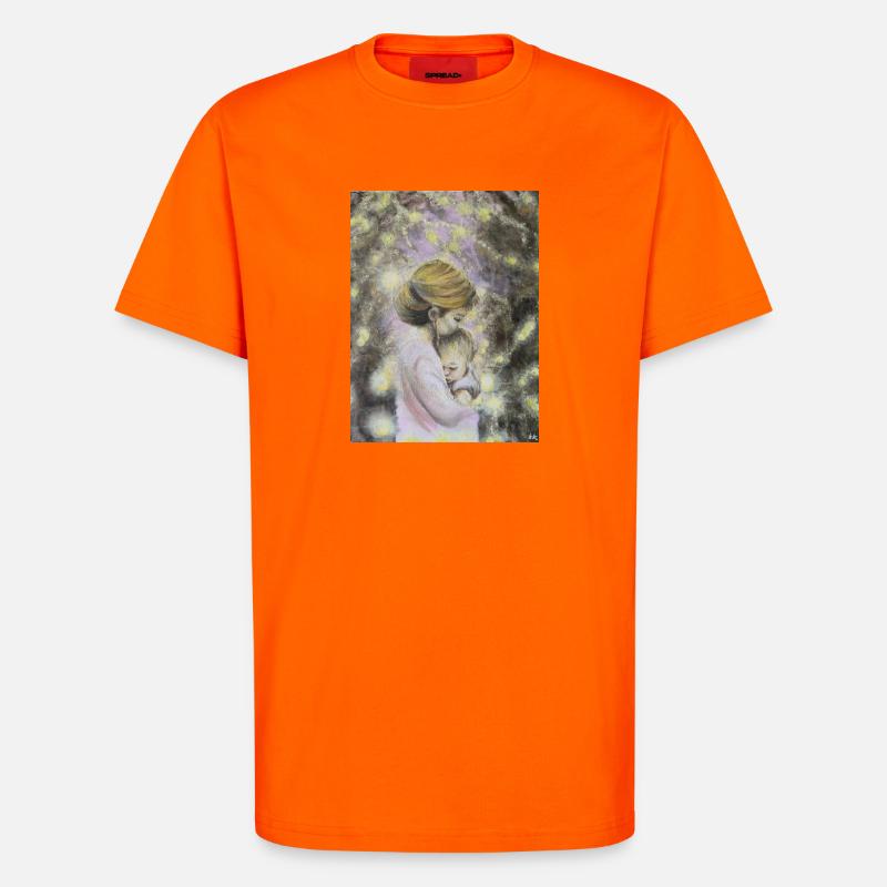 Ätherische Nacht Mutter und Kind - T-Shirt - made by SPREAD - SUNSET ORANGE