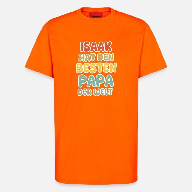 Spruch Isaak - T-Shirt - made by SPREAD - SUNSET ORANGE