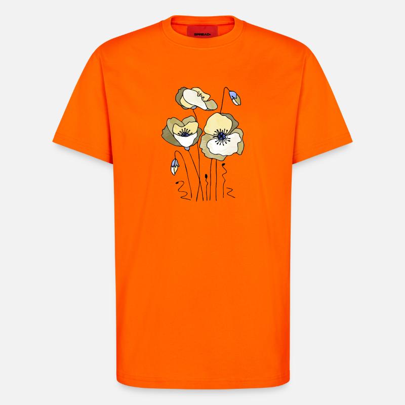 Blumen - T-Shirt - made by SPREAD - SUNSET ORANGE