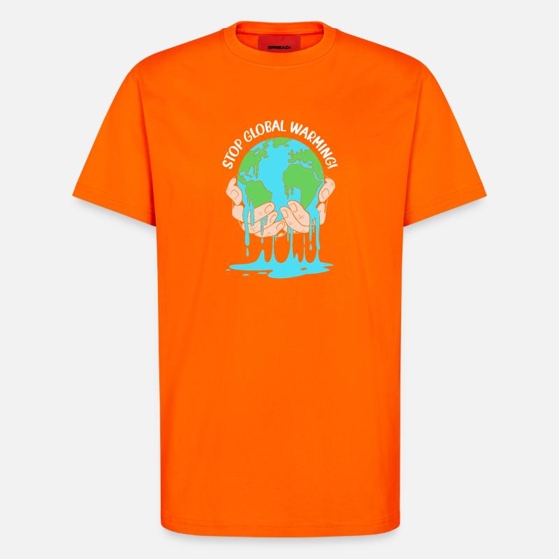 Climate change Environment Environmental protection - T-Shirt - made by SPREAD - SUNSET ORANGE