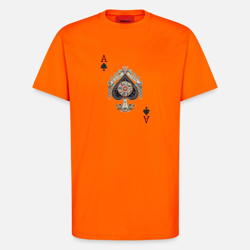 Spielkarten - Digitale Decoupage - T-Shirt - made by SPREAD - SUNSET ORANGE
