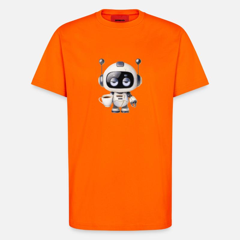 Roboter Kaffee - T-Shirt - made by SPREAD - SUNSET ORANGE