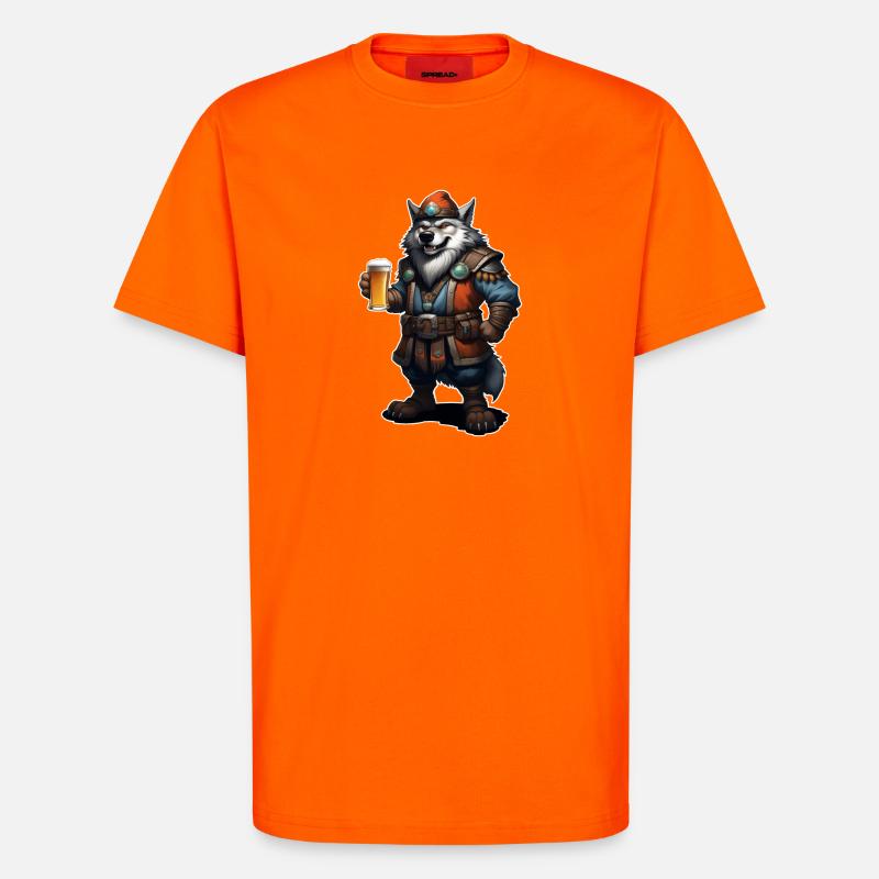 Wolf Bier - T-Shirt - made by SPREAD - SUNSET ORANGE