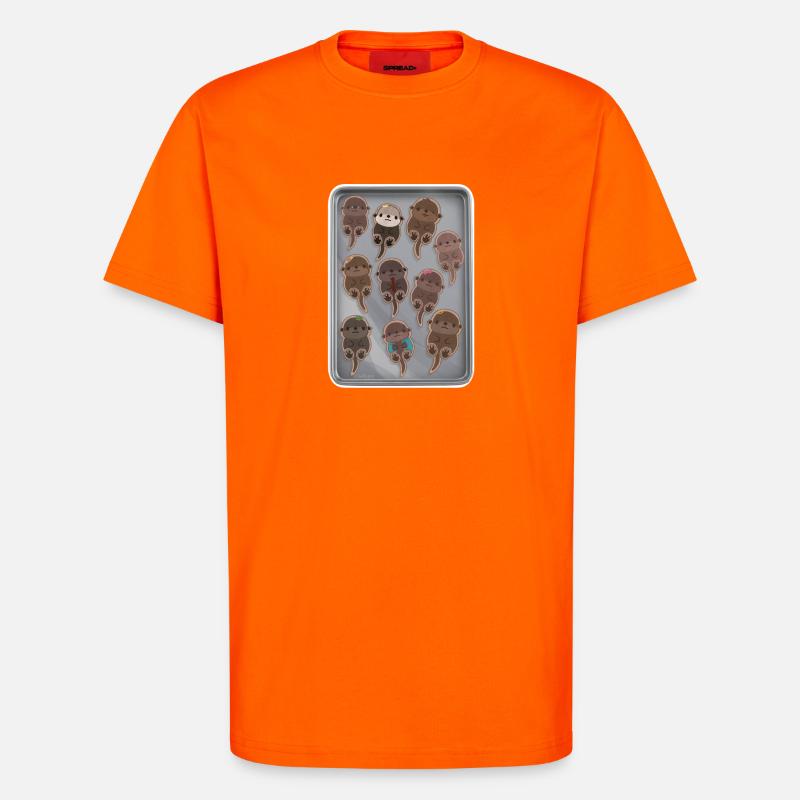 Tazz Talks | Otter Cookie Tray Parade - T-Shirt - made by SPREAD - SUNSET ORANGE