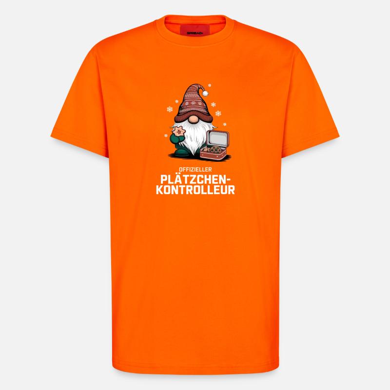 Official Cookie Inspector Gnome - T-Shirt - made by SPREAD - SUNSET ORANGE