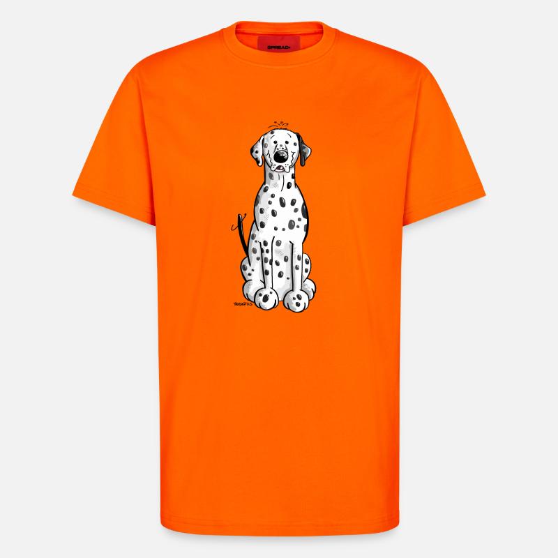Drolliger Dalmatiner - T-Shirt - made by SPREAD - SUNSET ORANGE