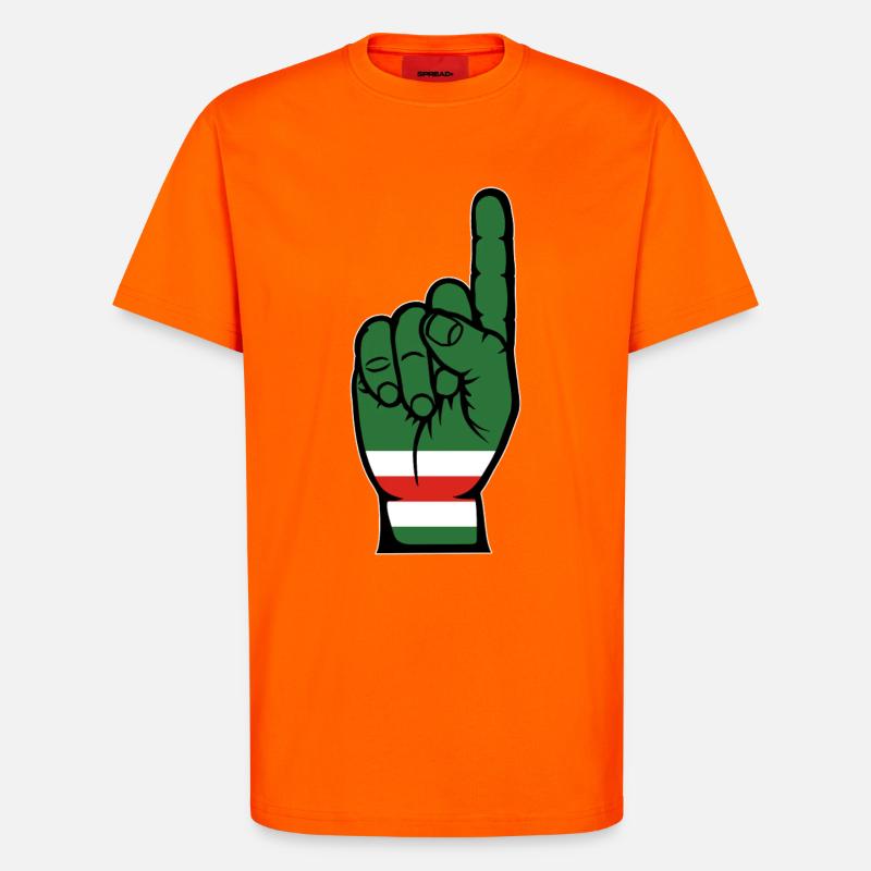 Tschetschenien Flagge Nummer 1 - T-Shirt - made by SPREAD - SUNSET ORANGE