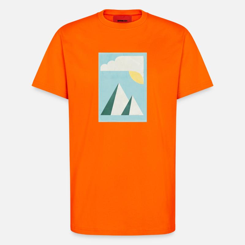 Gebirge - T-Shirt - made by SPREAD - SUNSET ORANGE