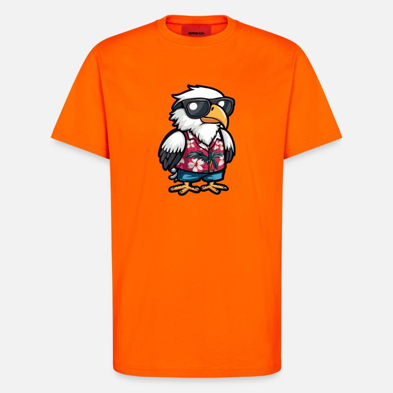 Adler Comic Urlaub - T-Shirt - made by SPREAD - SUNSET ORANGE