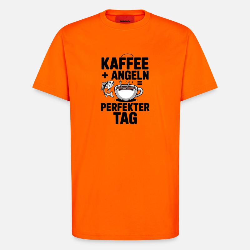 Angler Geschenk Perfekte Geschenkidee - T-Shirt - made by SPREAD - SUNSET ORANGE