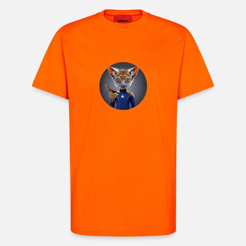 Alien katzenfrettchen - T-Shirt - made by SPREAD - SUNSET ORANGE