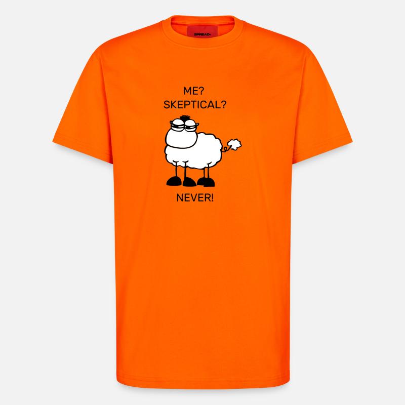 Skeptisches Schaf - T-Shirt - made by SPREAD - SUNSET ORANGE