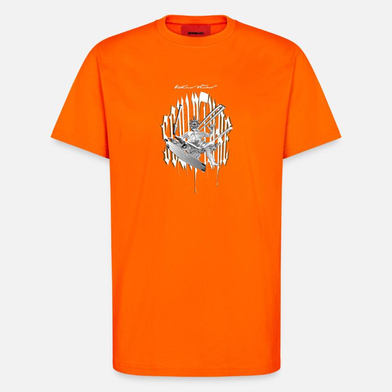 Windkrieger Sculpture  - T-Shirt - made by SPREAD - SUNSET ORANGE