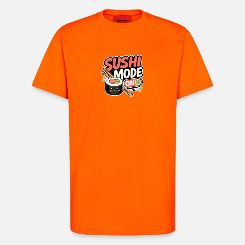 Mode Sushi Activé - T-shirt bio décontracté fabriqué en UE - SUNSET ORANGE