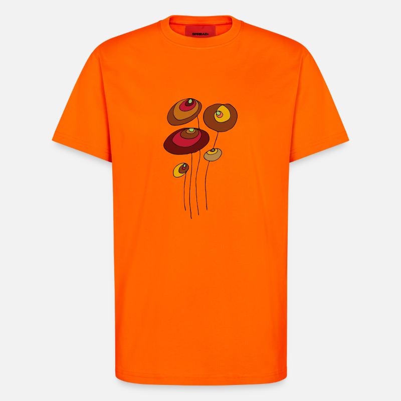 Blumen - T-Shirt - made by SPREAD - SUNSET ORANGE