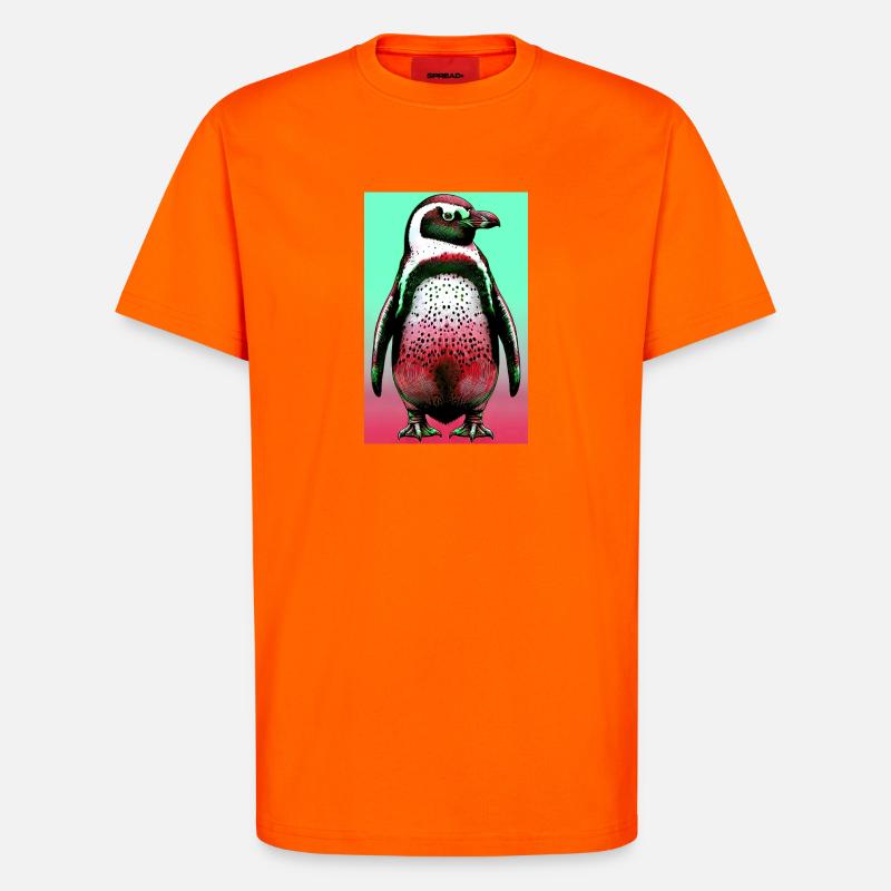 Pinguin - T-Shirt - made by SPREAD - SUNSET ORANGE