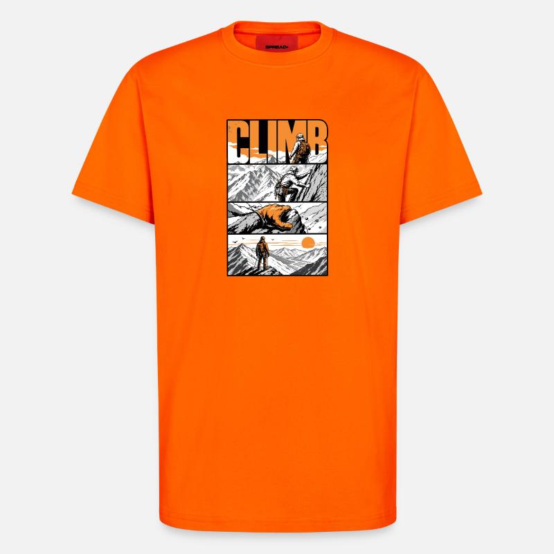 Summit Mountain Climber - T-Shirt - made by SPREAD - SUNSET ORANGE
