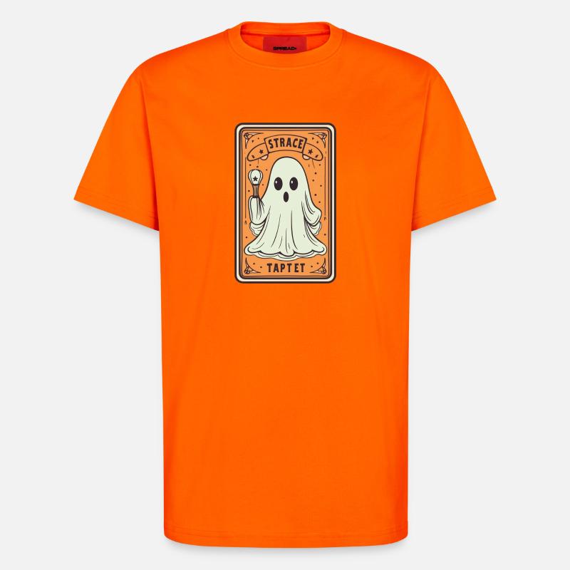 Tarot Karte Geist mit Stock - T-Shirt - made by SPREAD - SUNSET ORANGE