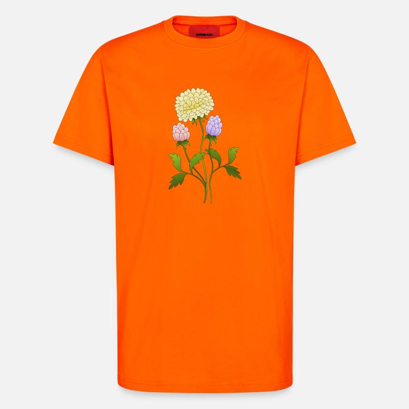 Blumen - T-Shirt - made by SPREAD - SUNSET ORANGE