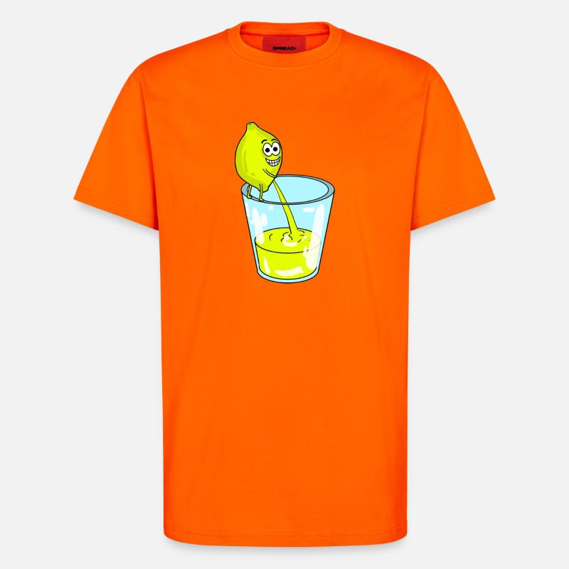 Lemon - T-Shirt - made by SPREAD - SUNSET ORANGE