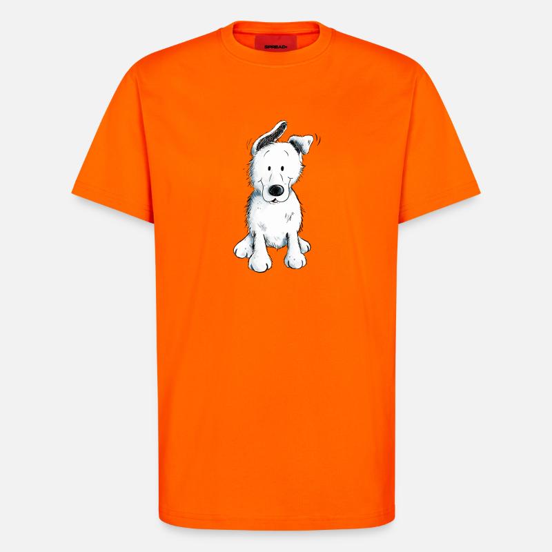 Weißer Schäferhund | Schweizer Schäferhund - T-Shirt - made by SPREAD - SUNSET ORANGE