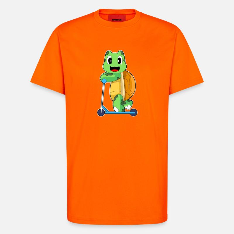 Turtle scooter - T-Shirt - made by SPREAD - SUNSET ORANGE