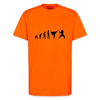 Kampfsport Evolution - T-Shirt - made by SPREAD - SUNSET ORANGE - Vorne - Alina (178cm) & Michal (187cm)