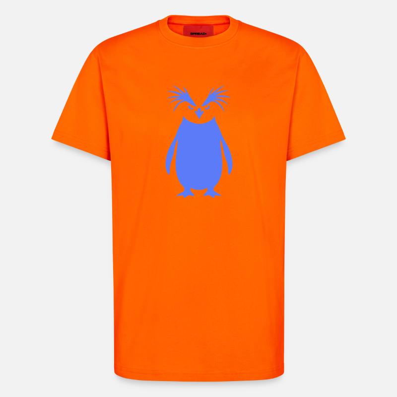 Minimalistischer Kaiserpinguin Silhouette Kunst - T-Shirt - made by SPREAD - SUNSET ORANGE
