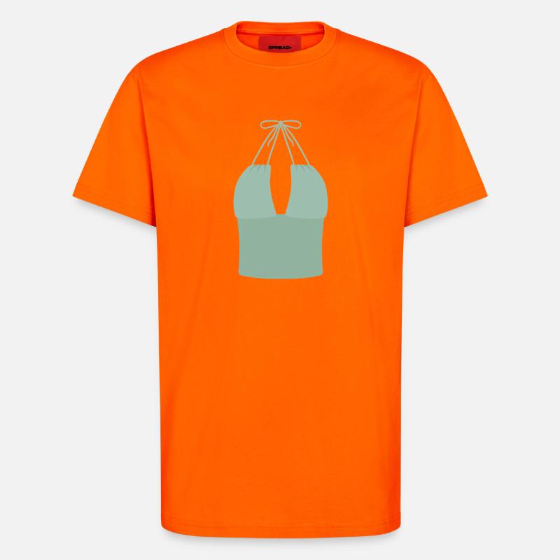 Mint Halter Bikini Top - T-Shirt - made by SPREAD - SUNSET ORANGE
