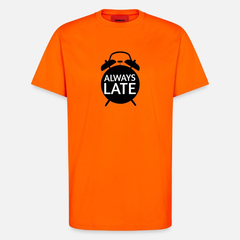 Immer Zu Spät Monochrom Bold - T-Shirt - made by SPREAD - SUNSET ORANGE