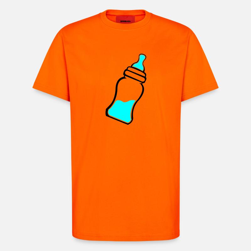 Biberon - T-shirt bio décontracté fabriqué en UE - SUNSET ORANGE