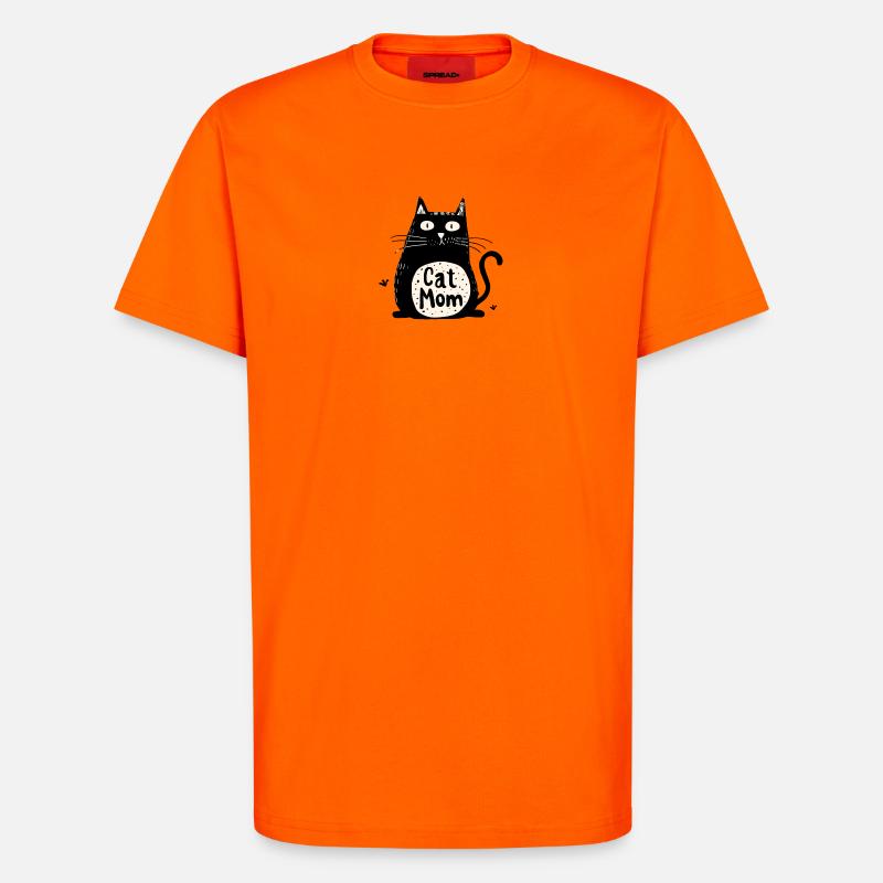 Cat Mom - T-Shirt - made by SPREAD - SUNSET ORANGE