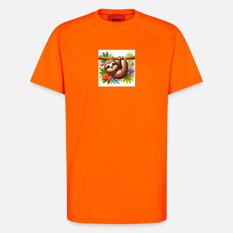 Faultier - T-Shirt - made by SPREAD - SUNSET ORANGE