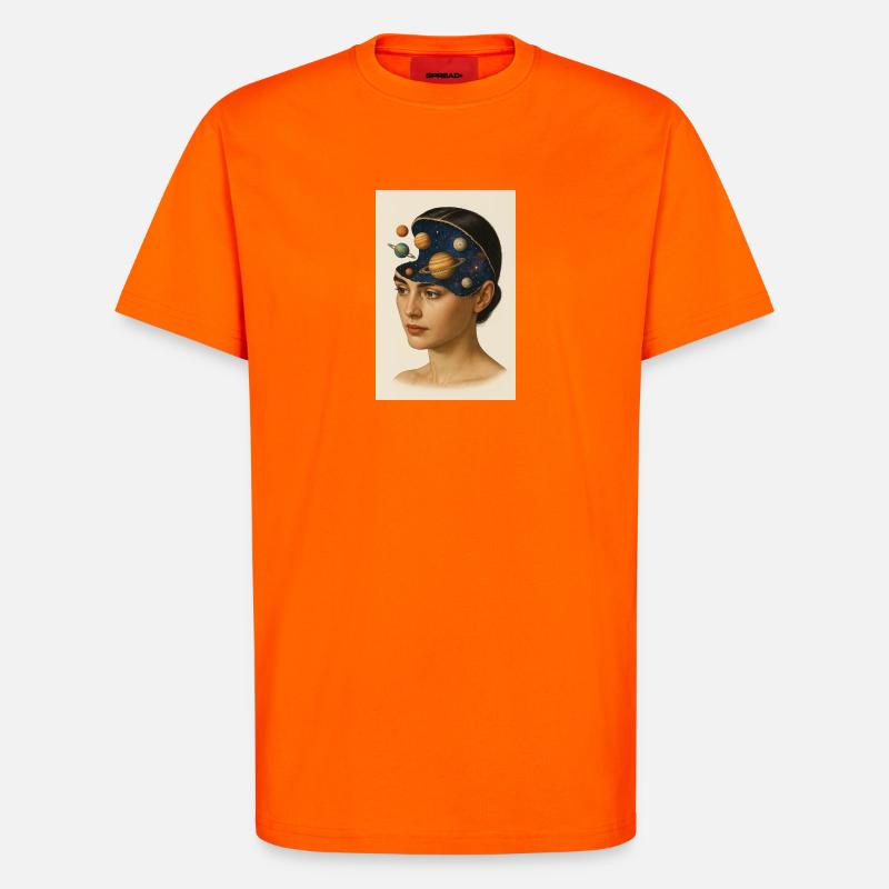 L’ de l’astronomie - T-shirt bio décontracté fabriqué en UE - SUNSET ORANGE