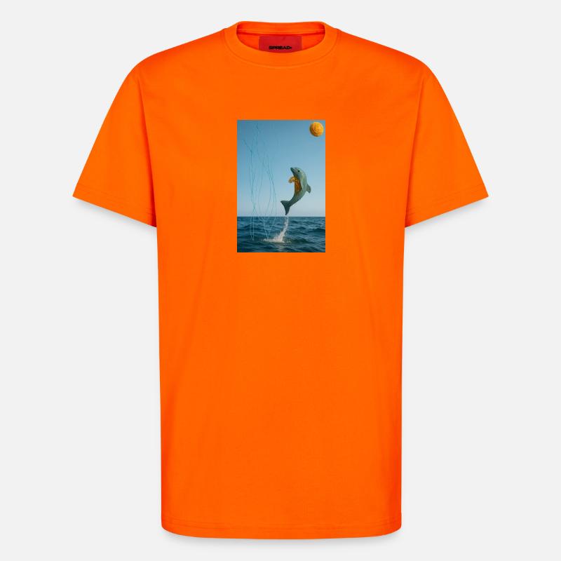 Meeresphantasie - T-Shirt - made by SPREAD - SUNSET ORANGE