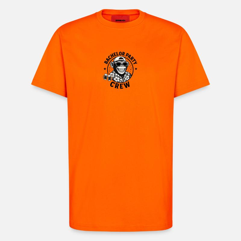 Bachelor Party Bachelor Monkey - T-Shirt - made by SPREAD - SUNSET ORANGE