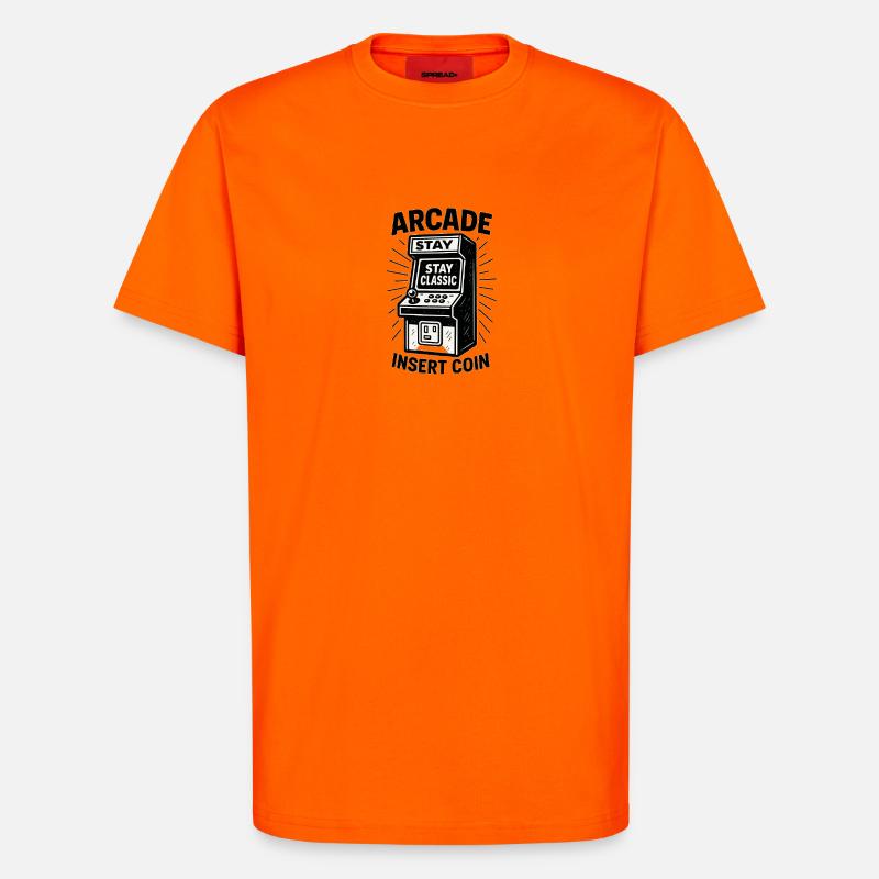 Arcade Klassiker Insert Coin - T-Shirt - made by SPREAD - SUNSET ORANGE