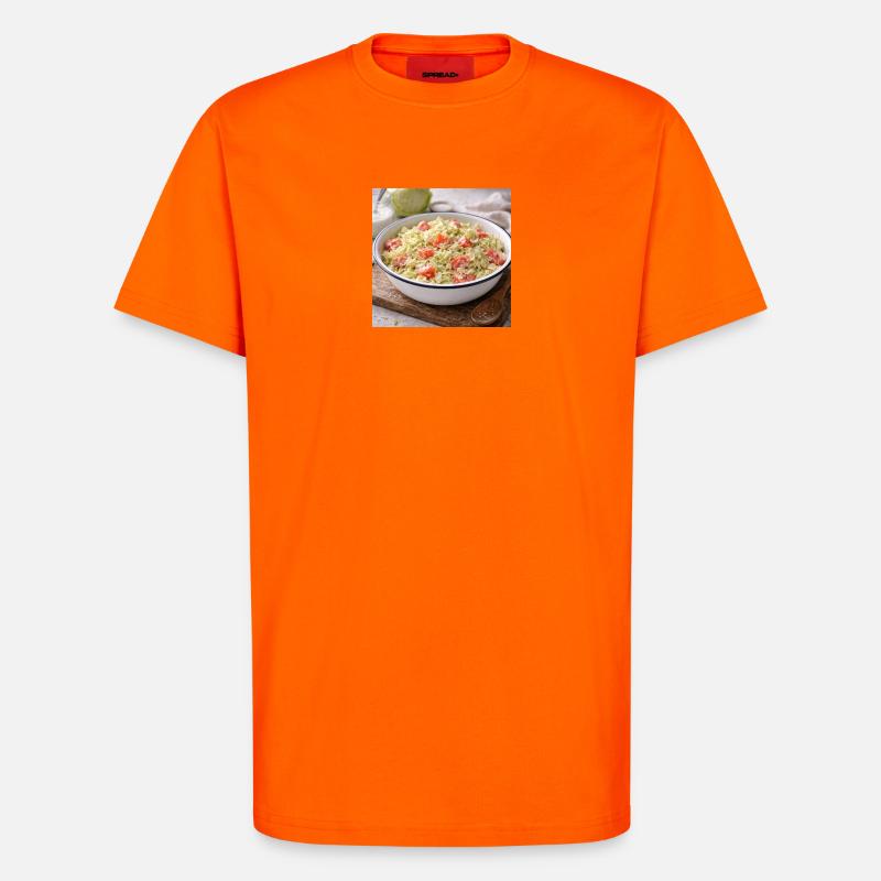 Salade crémeuse de chou et tomate - T-shirt bio décontracté fabriqué en UE - SUNSET ORANGE