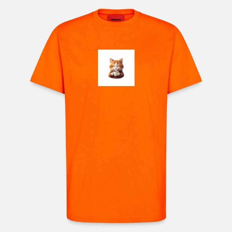 Cuddly Kitten Coffee Magic - T-Shirt - made by SPREAD - SUNSET ORANGE