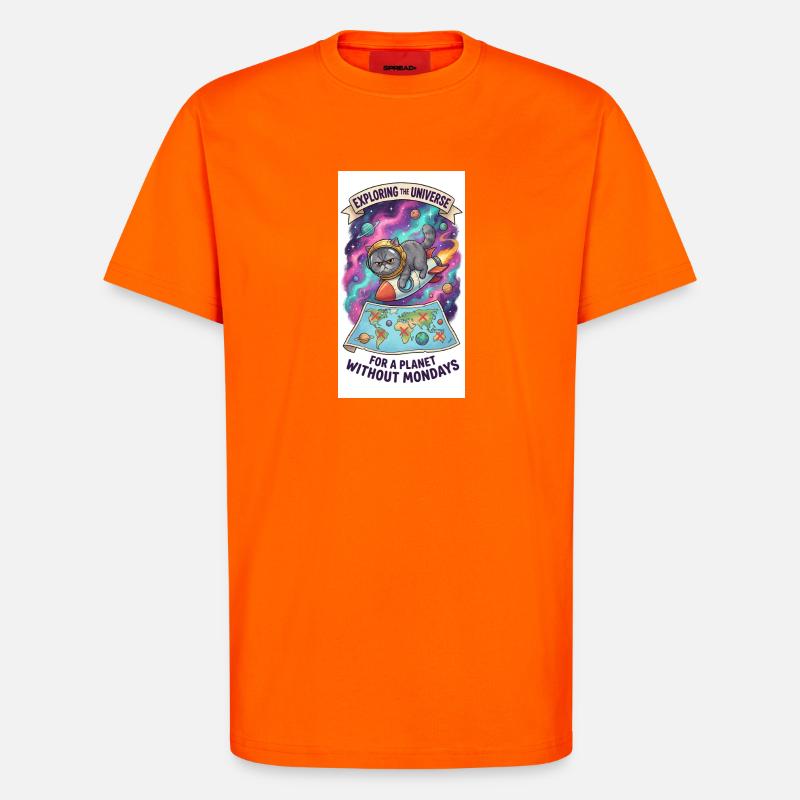 Katzensprung durchs Universum - T-Shirt - made by SPREAD - SUNSET ORANGE