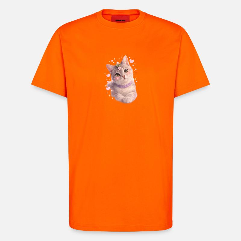 Blütiges Kätzchen - T-Shirt - made by SPREAD - SUNSET ORANGE
