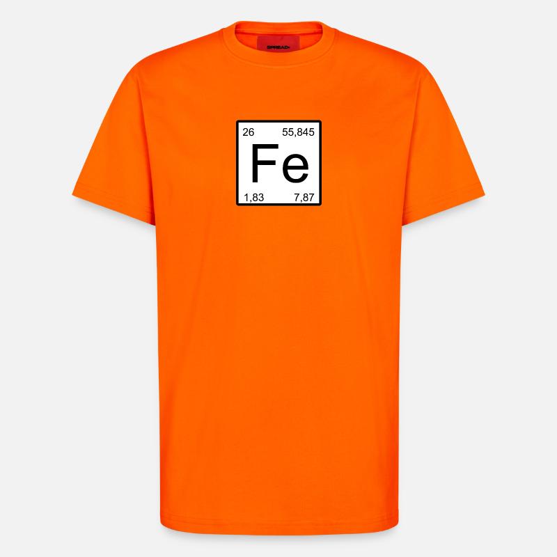 Fe Element Typografie Minimal - T-Shirt - made by SPREAD - SUNSET ORANGE