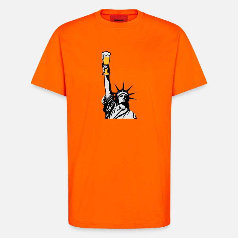 Freibier - T-Shirt - made by SPREAD - SUNSET ORANGE