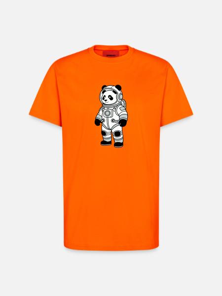 Combinaison spatiale panda bear - T-shirt bio décontracté fabriqué en UE - SUNSET ORANGE