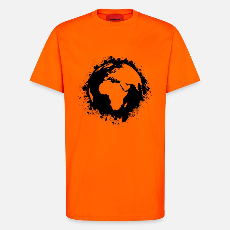 Erde Splatter - T-Shirt - made by SPREAD - SUNSET ORANGE
