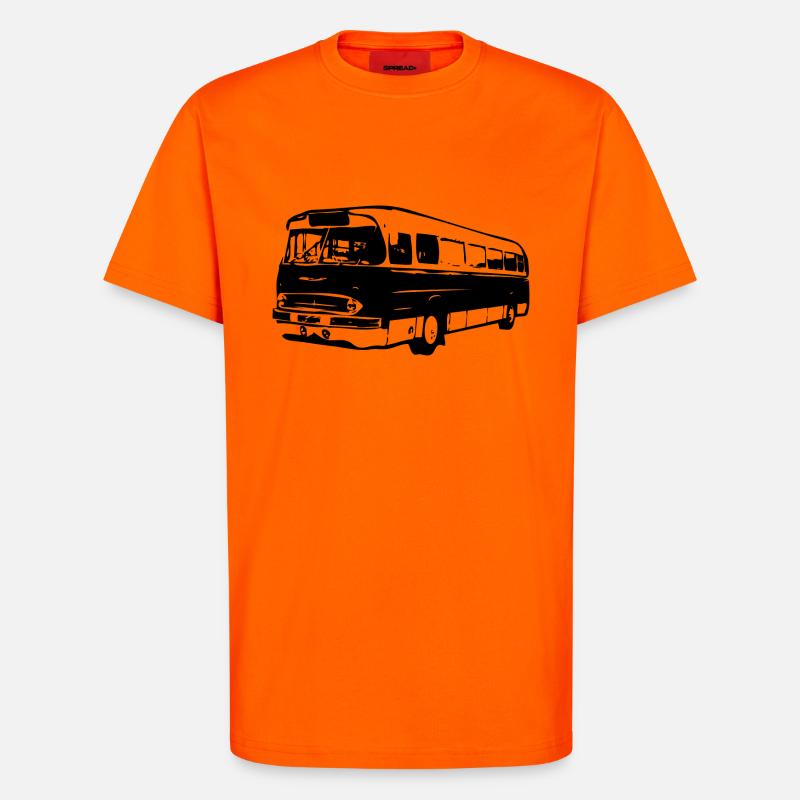 Ikarus 66 Bus Omnibus - T-Shirt - made by SPREAD - SUNSET ORANGE