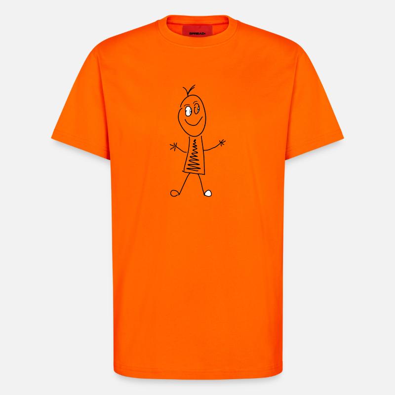 Strich Figur - T-Shirt - made by SPREAD - SUNSET ORANGE
