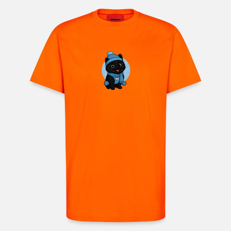 Kuschelhund Winterzauber - T-Shirt - made by SPREAD - SUNSET ORANGE