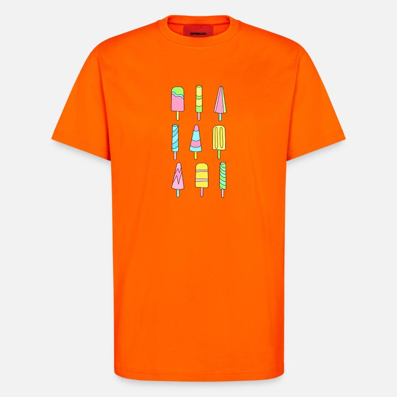 Bunte Eis am Stiel - T-Shirt - made by SPREAD - SUNSET ORANGE